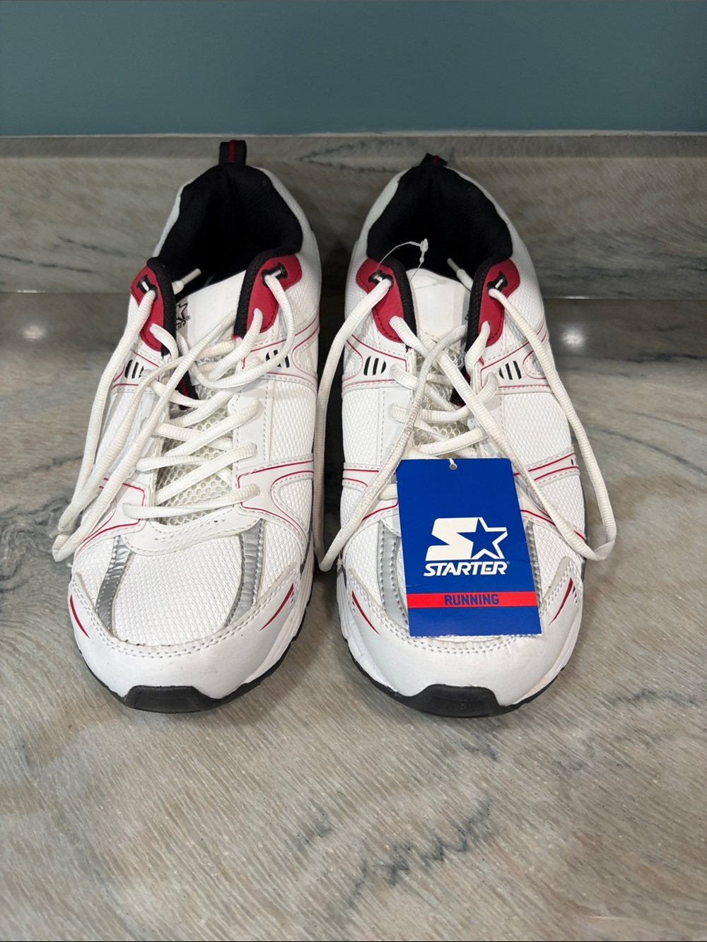 STARTER White and Red Men’s Running Shoes
